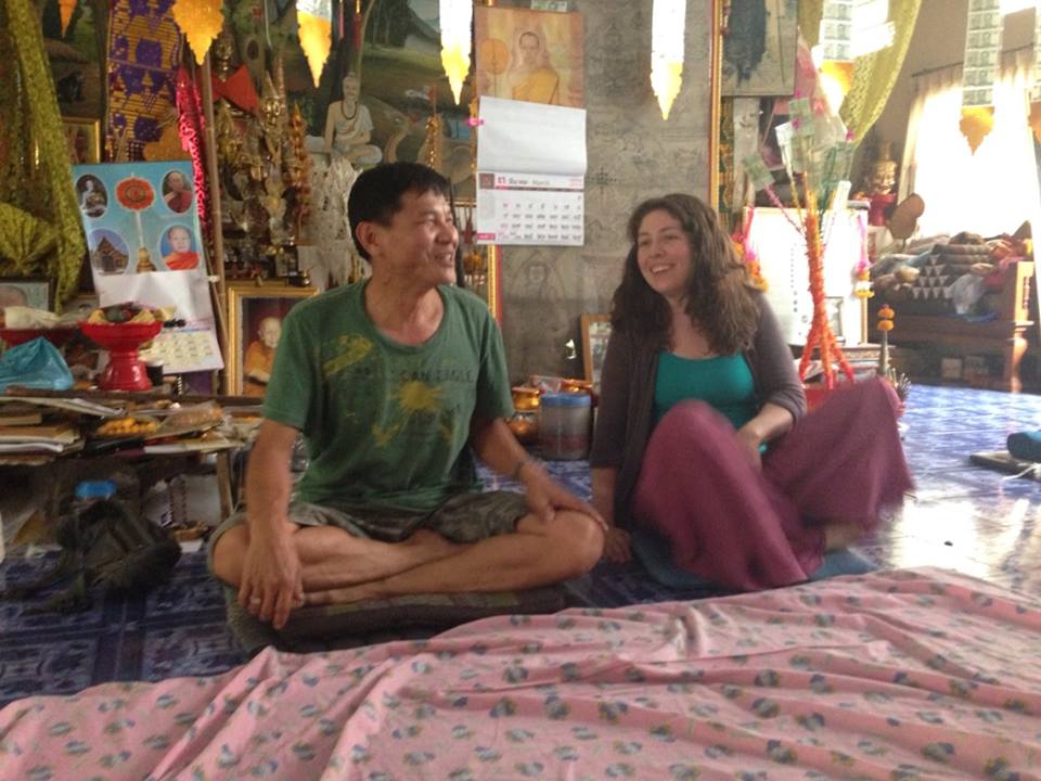 Sarah and her Thai Massage teacher, Pichet